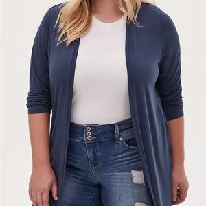 Torrid Blue Cardigan - Plus Size 00